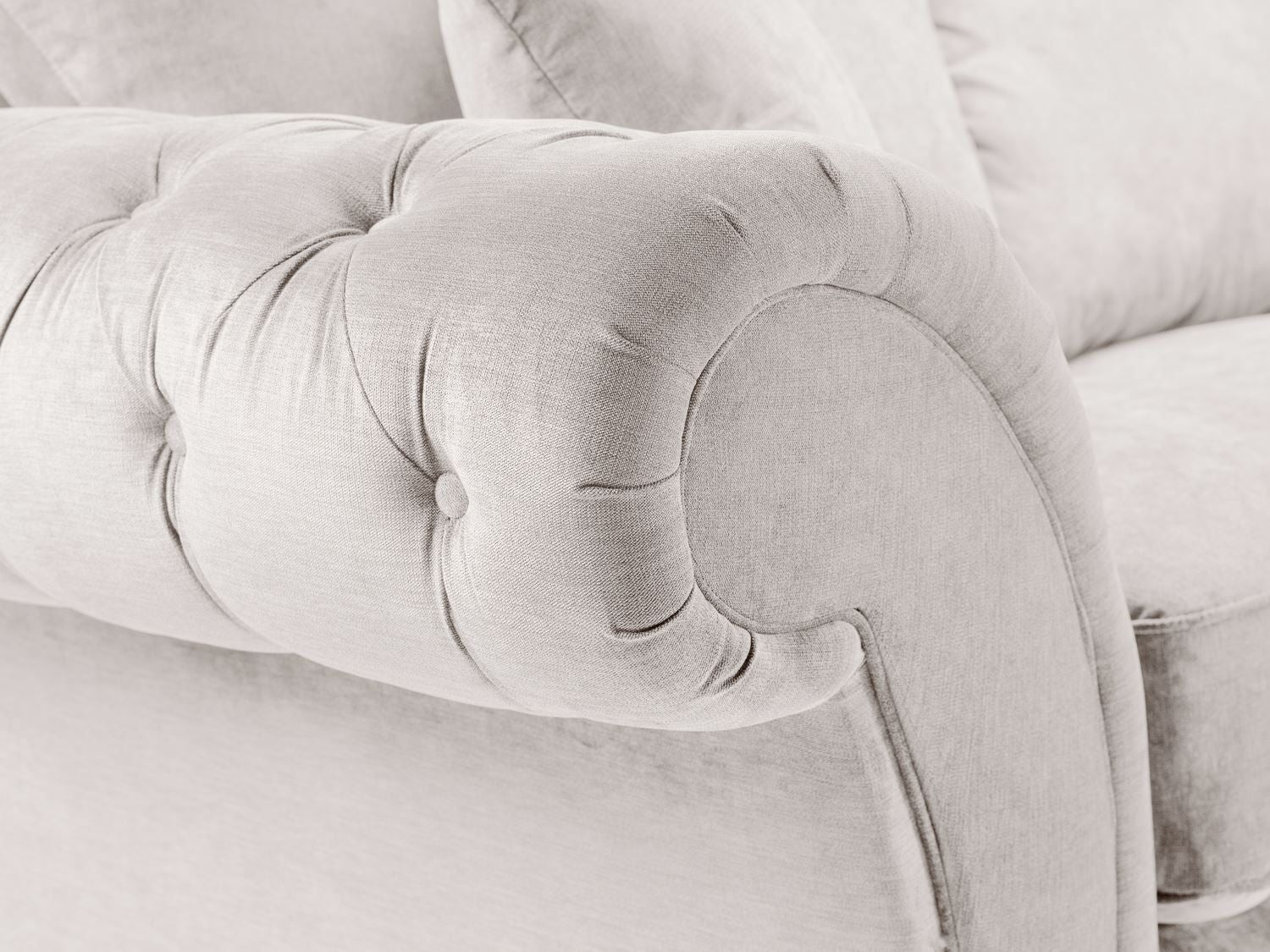 Grey Fabric Pillow Back Corner Sofa Right Hand Facing