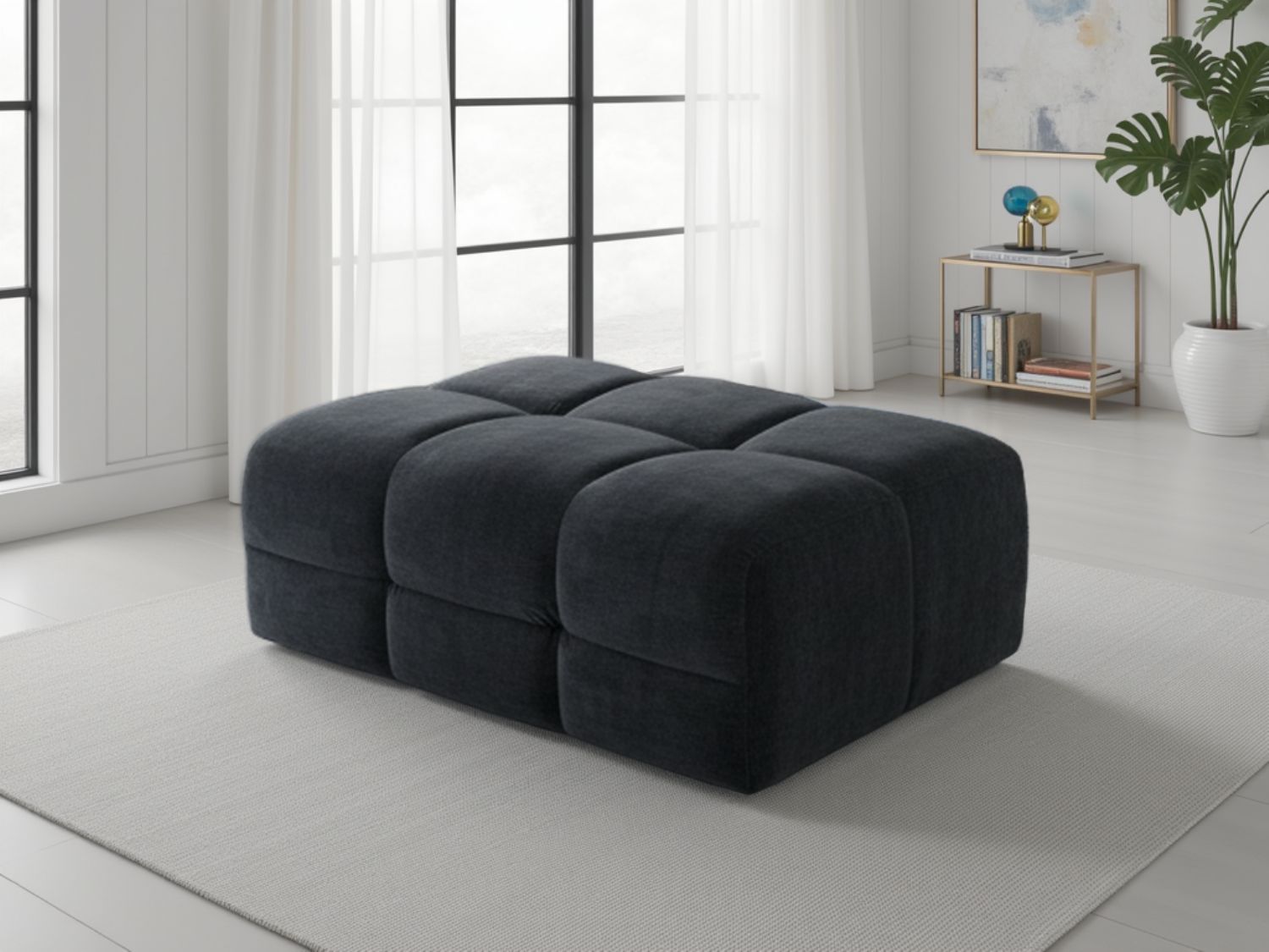 Jacob Sofa Black Footstool