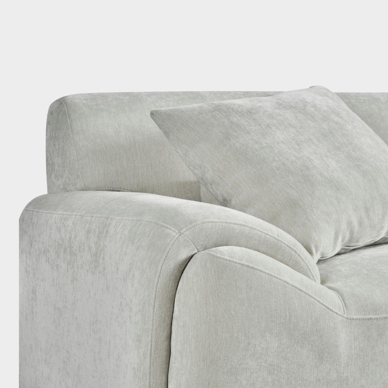 Beige Fabric Left Hand Facing Corner Sofa