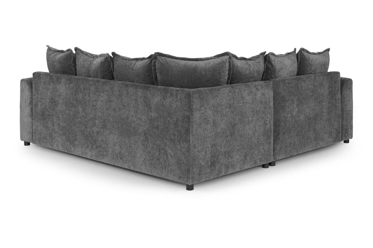 Grey Fabric Large Scatter Back Corner Sofa Group
