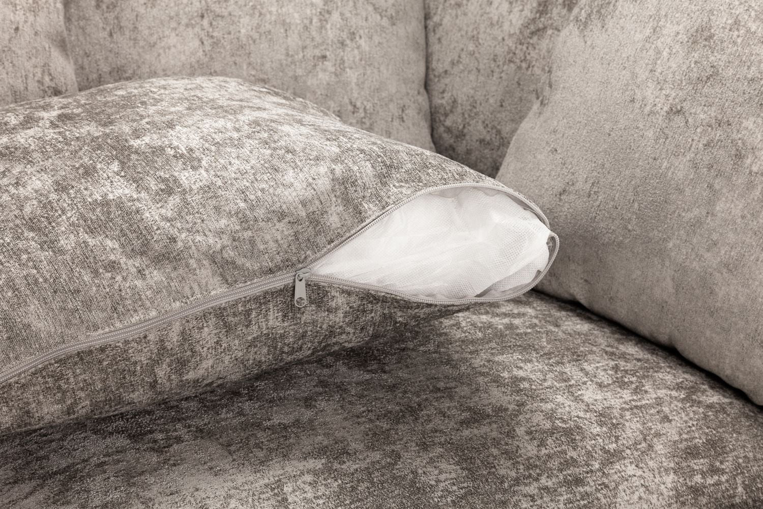 Truffle Fabric U Shape Pillow Back Large Corner Sofa