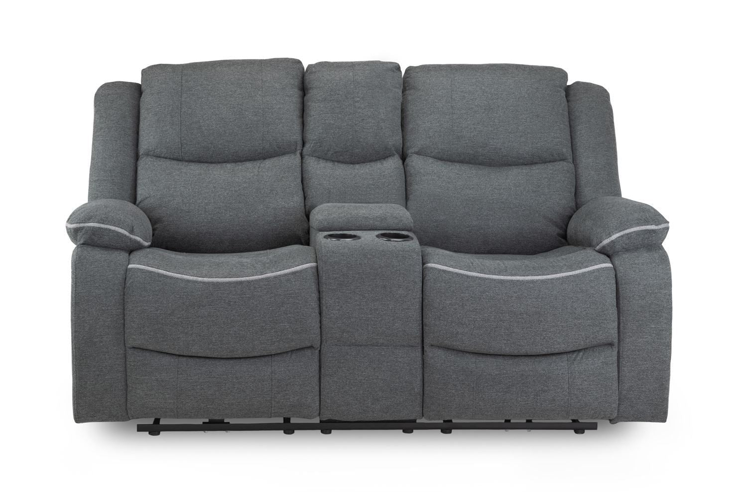 Graphite Fabric 2 Seater Electric Recliner Sofa