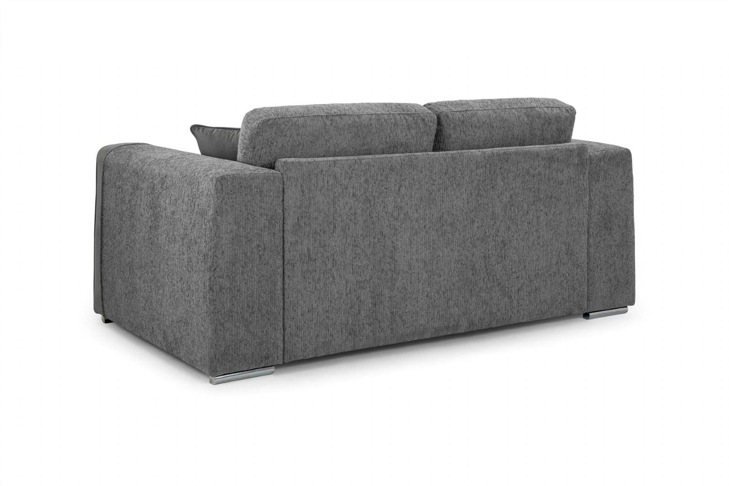 Grey Chenille Fabric Upholstered 2 Seater Sofa