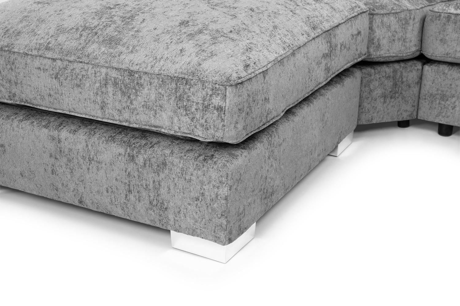 Platinum Fabric Scatterback Corner U Shape Sofa