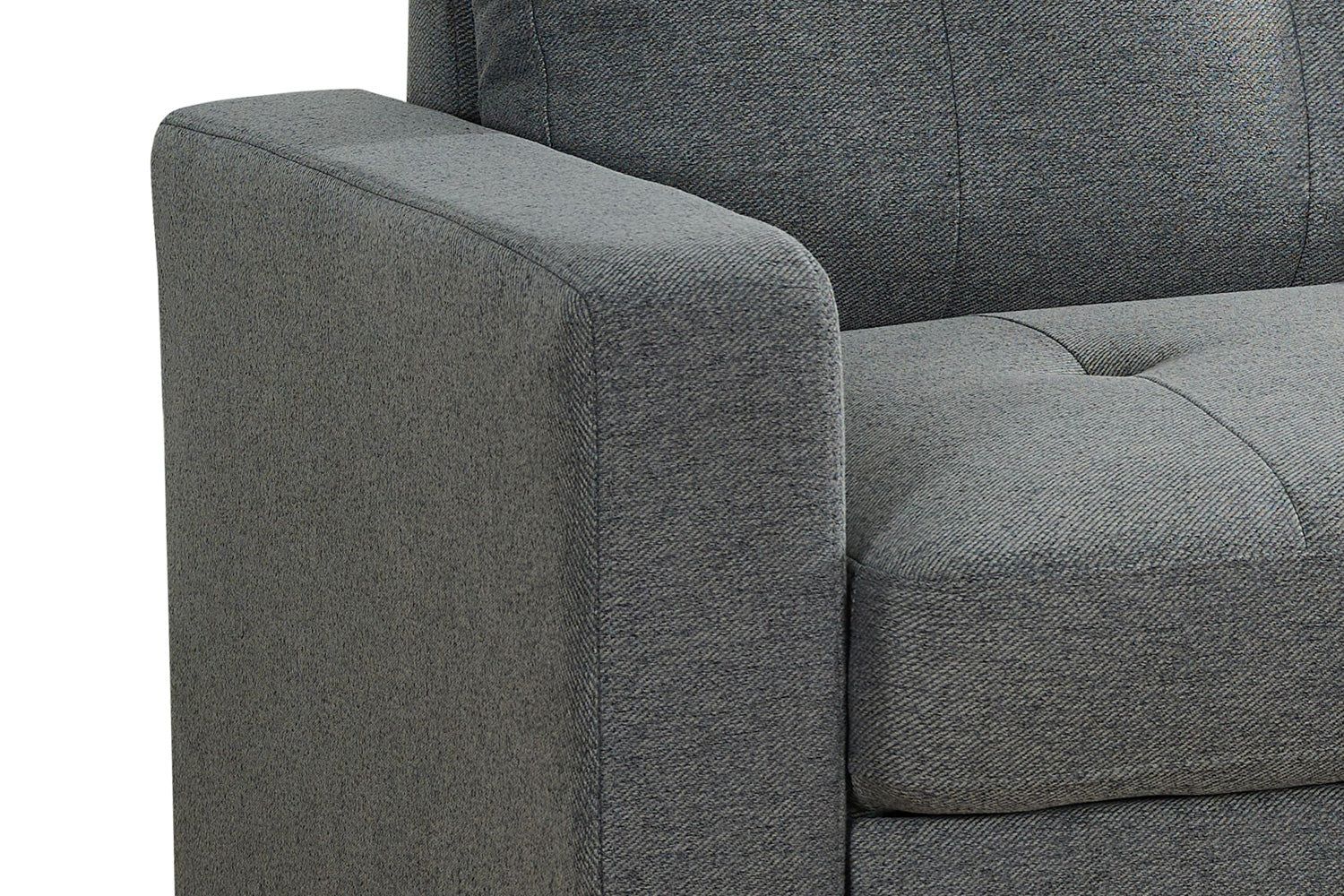Grey Fabric Corner Sofabed with Removable Cushions