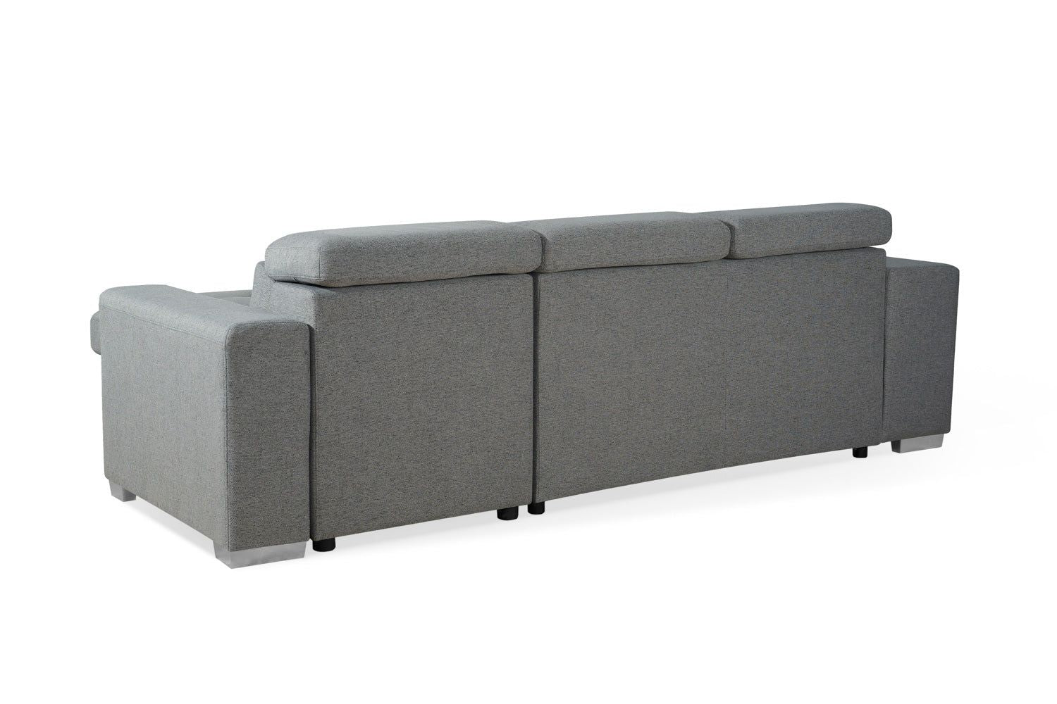 Grey Fabric Universal Corner Sofabed with Storage