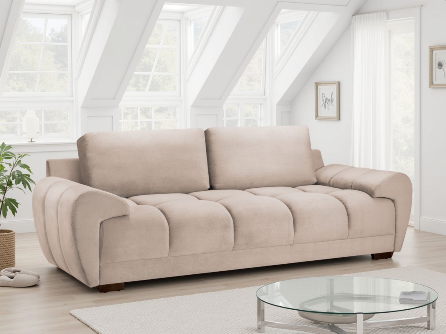 Azzuro Sofa Mocha 3 Seater