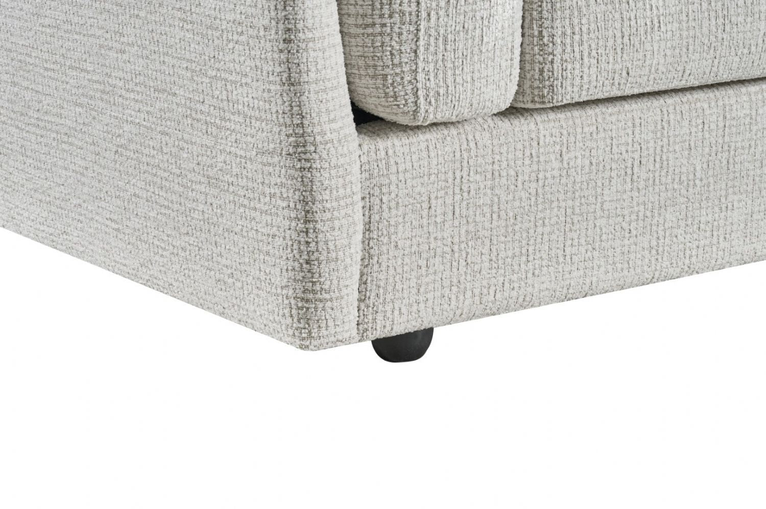Beige Chenille Fabric 2 Seater Sofa with Chunky Arm Cushions