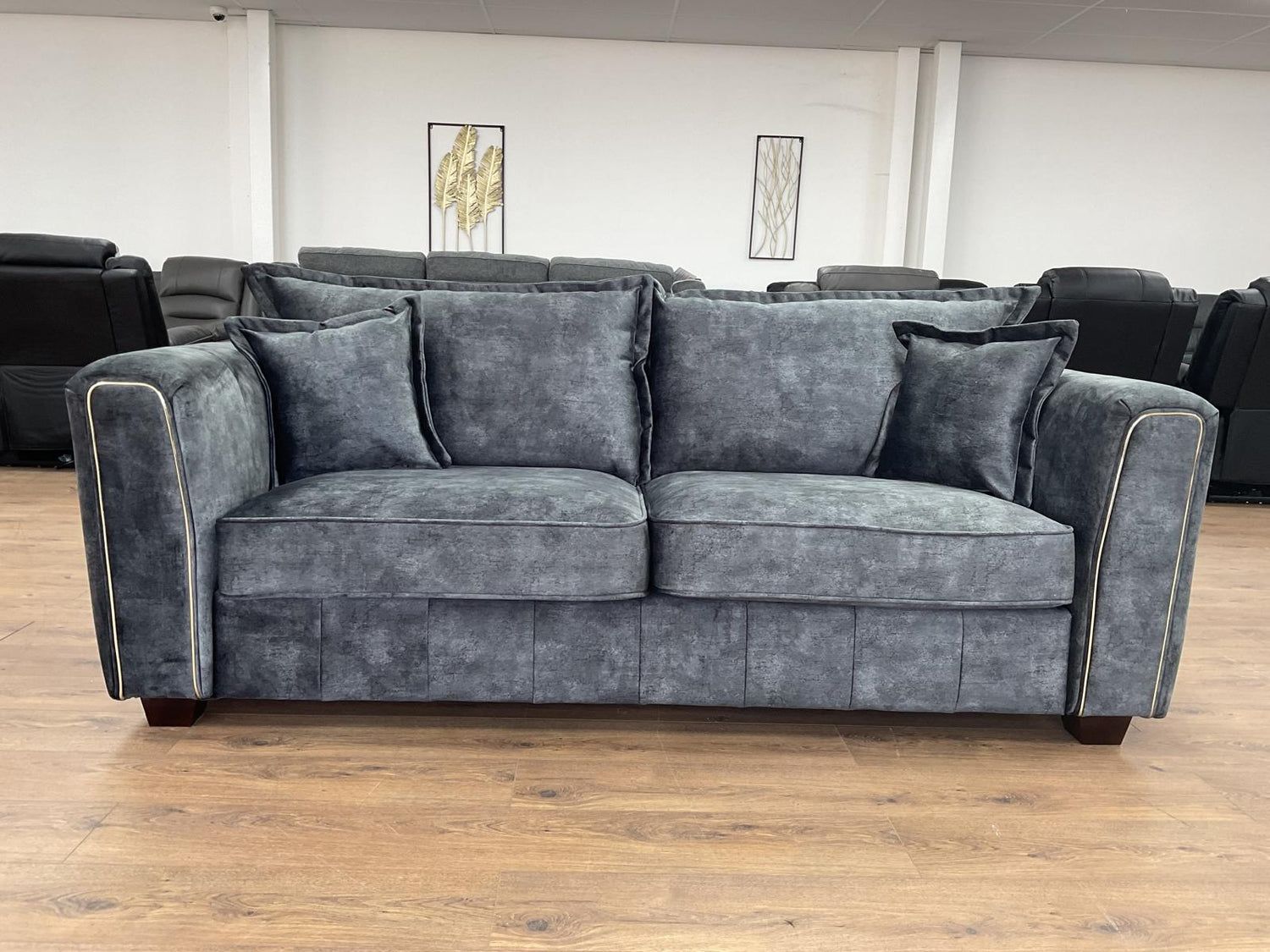 Serena Sofa Black 3 Seater