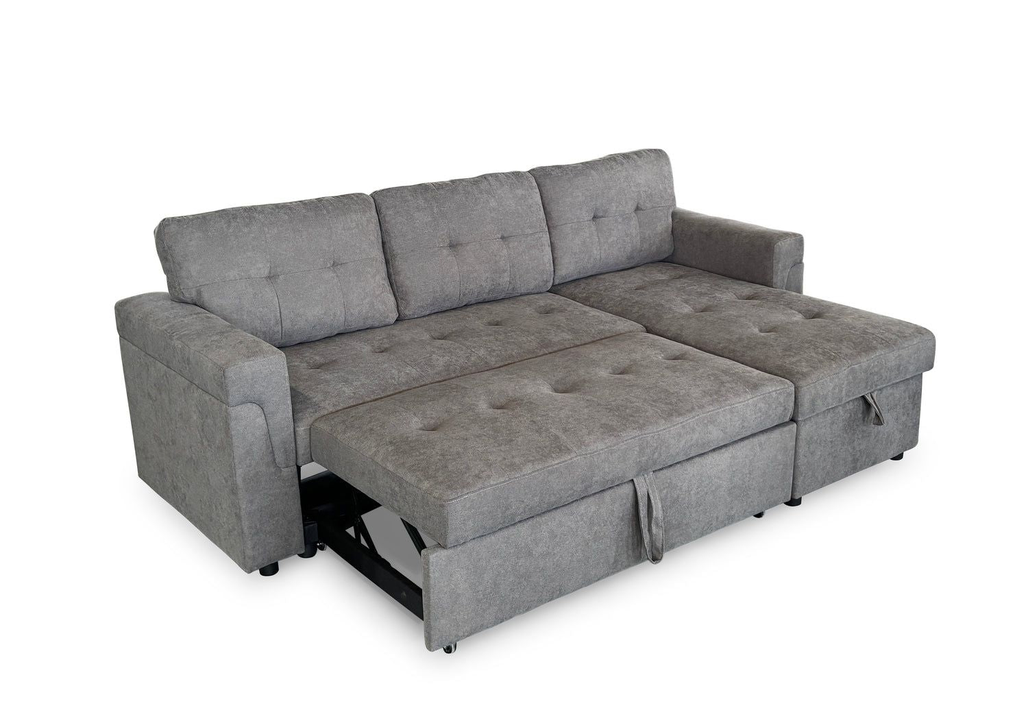 Grey Fabric Universal Corner Sofabed