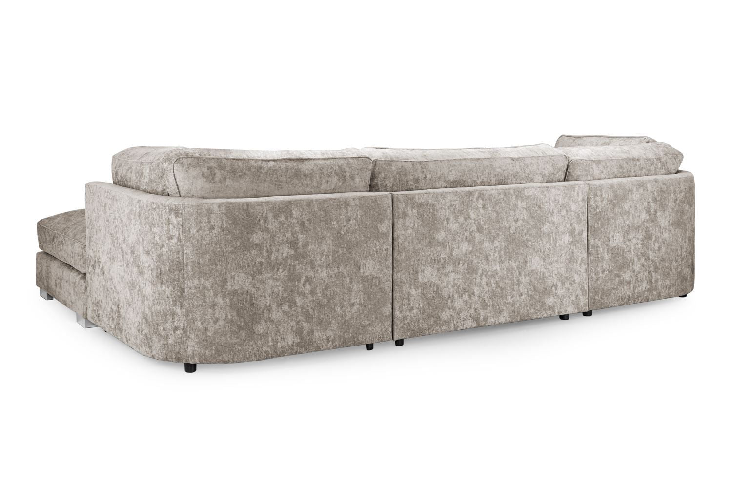 Truffle Fabric Large U Shaped Fullback Corner Sofa