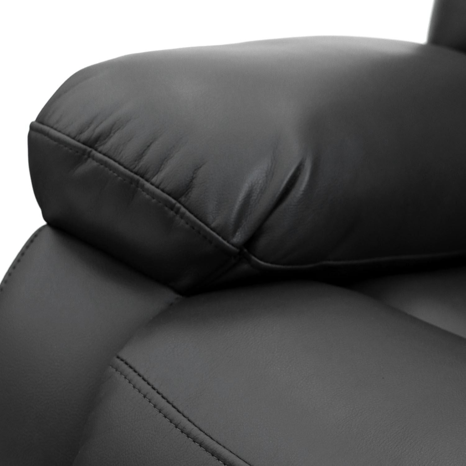 Black Leather Effect Electric Recliner Sofa Armchair