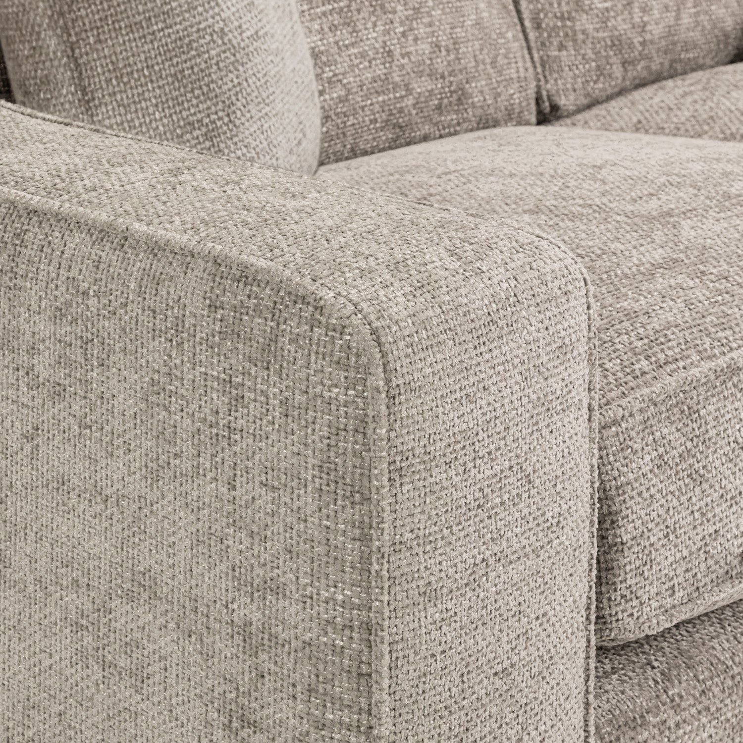 Stone Woven Fabric Large Corner Group Sofa