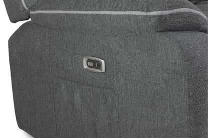 Graphite Fabric 2 Seater Electric Recliner Sofa