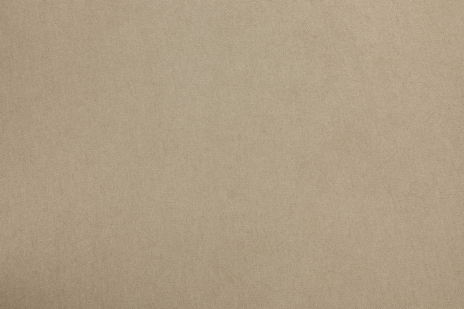 Beige Fabric 3 Seater Scrolled Arm Sofa with Wooden Feet