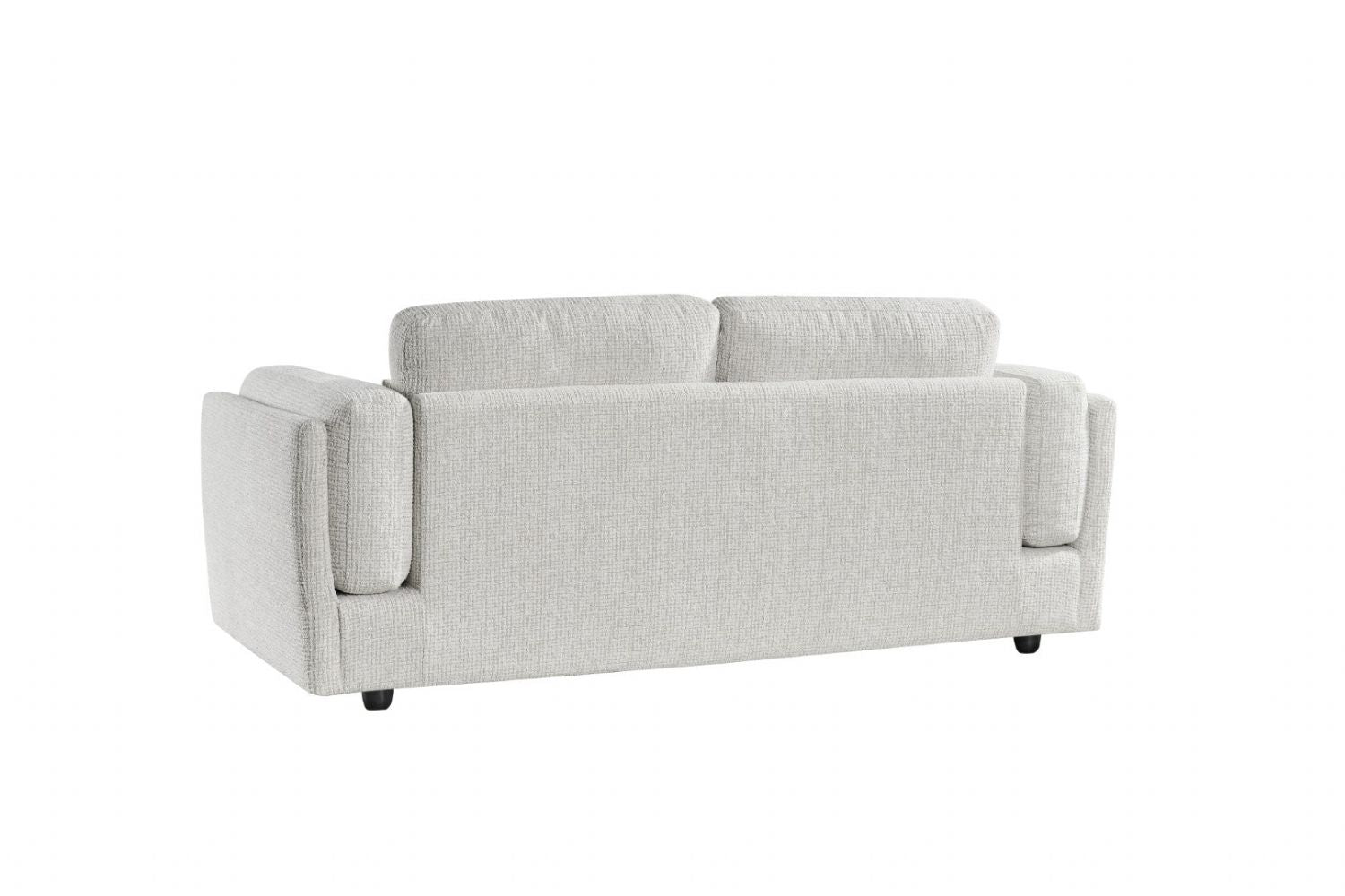 Beige Chenille Fabric 3 Seater Sofa with Chunky Arm Cushions