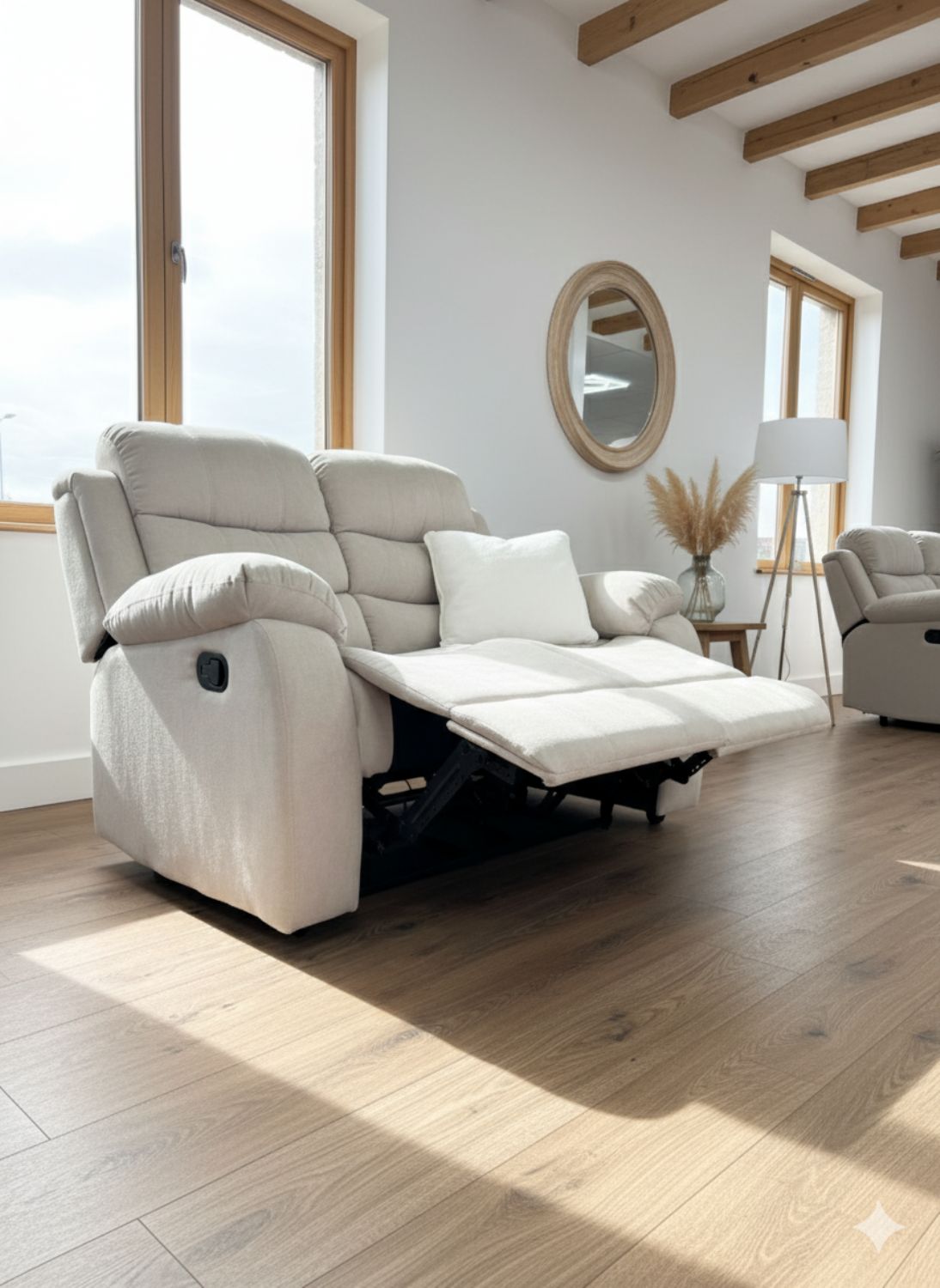 Stanley Manual Recliner Sofa Beige 3+2+1