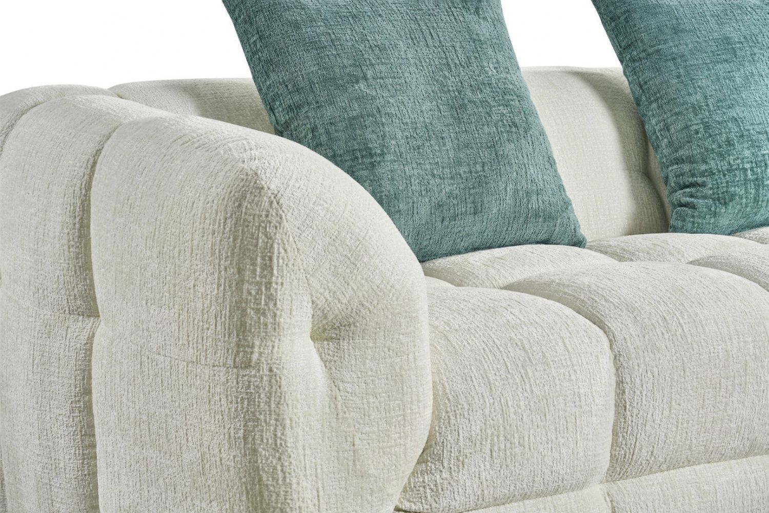 Beige Fabric Right Hand Facing L Shape Corner Sofa