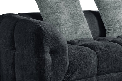 Charcoal Fabric L Shaped Corner Sofa Right Hand Facing