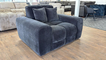 Black Fabric Armchair with Scatter Cushions