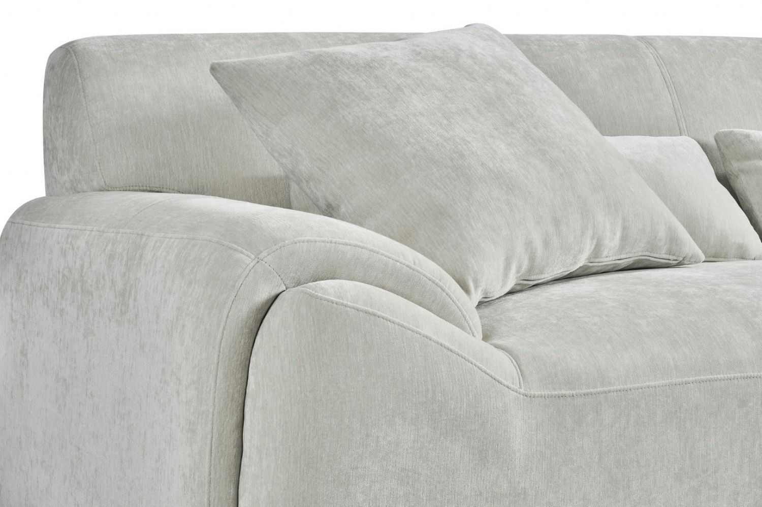 Beige Fabric Right Hand Facing Corner Sofa