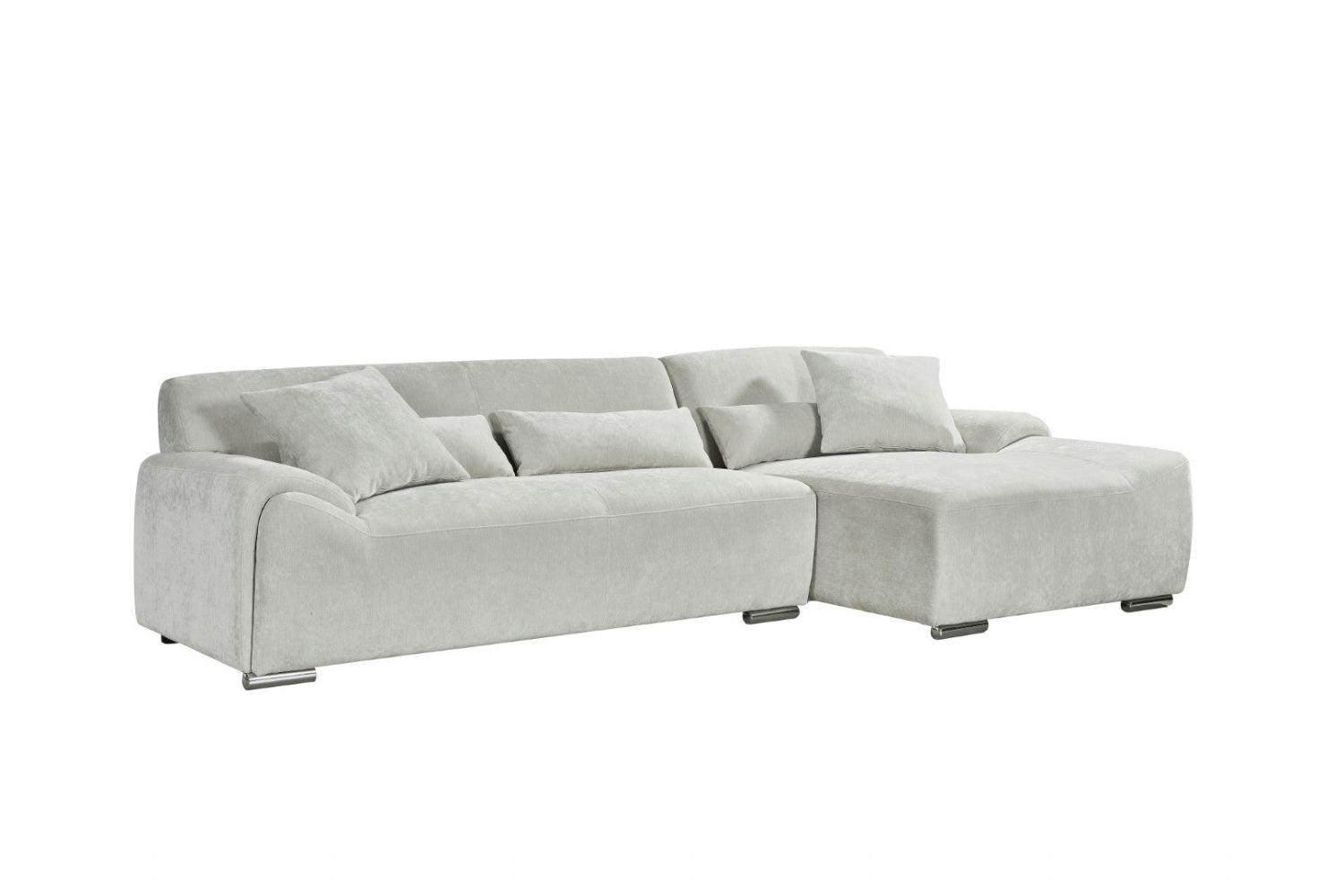 Beige Fabric Right Hand Facing Corner Sofa
