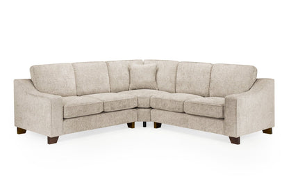 Stone Woven Fabric Large Corner Group Sofa
