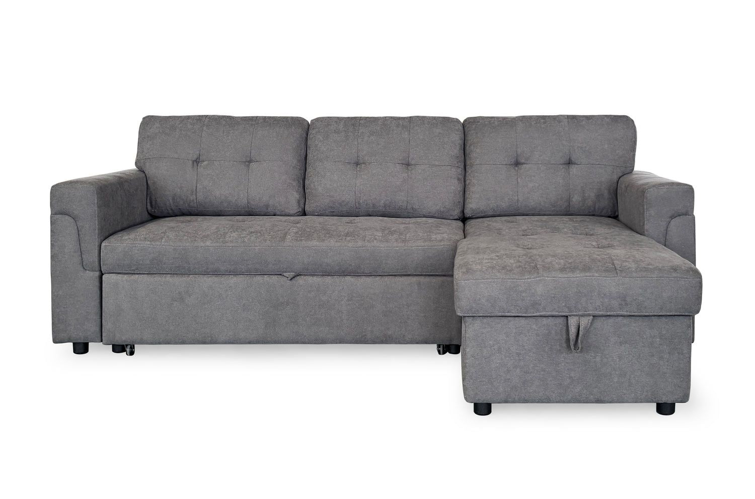 Grey Fabric Universal Corner Sofabed