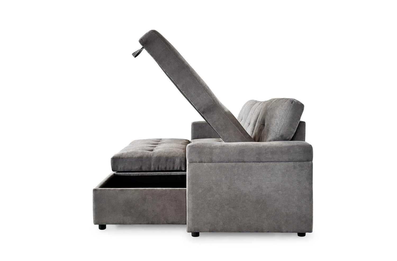 Grey Fabric Universal Corner Sofabed