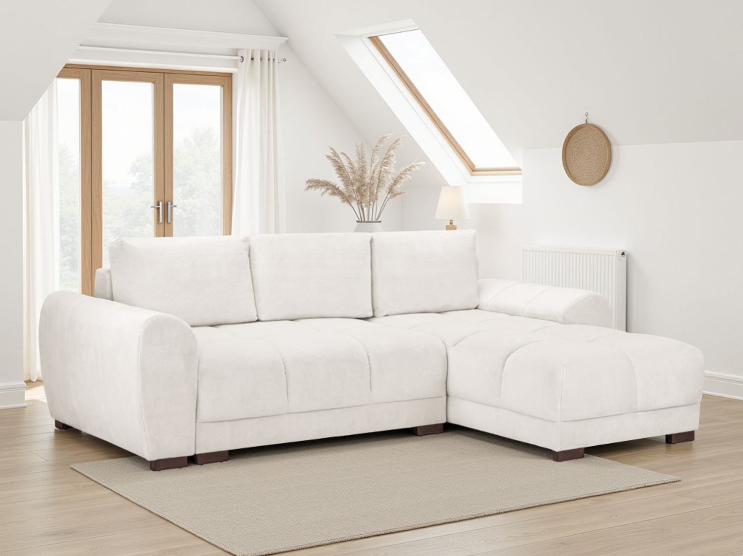 Azzuro Sofabed Cream Universal Corner