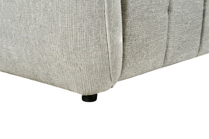 Silver Fabric Electric Recliner Corner Sofa Right Hand Sofa