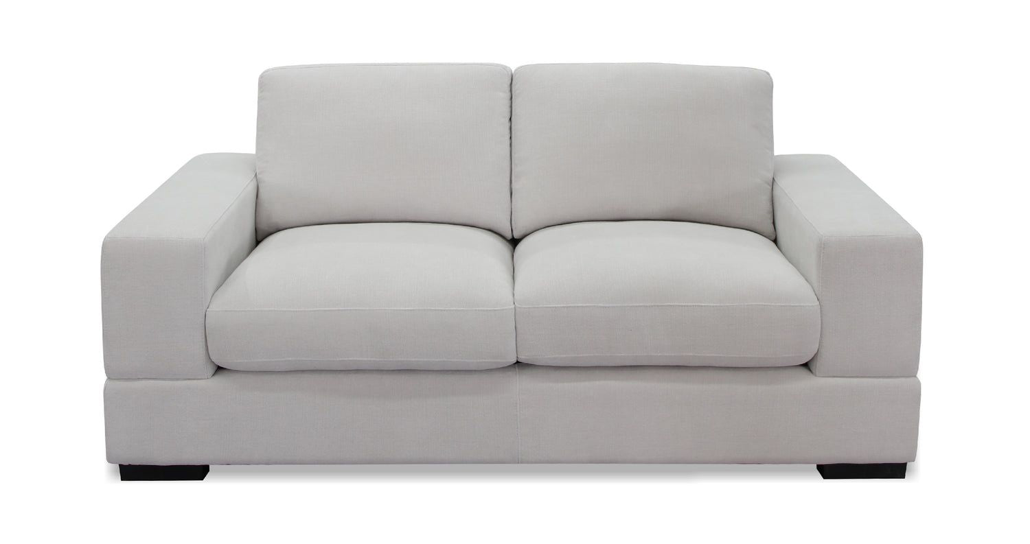 Ivory Fabric 3+2 Seater Standard Back Sofa Set