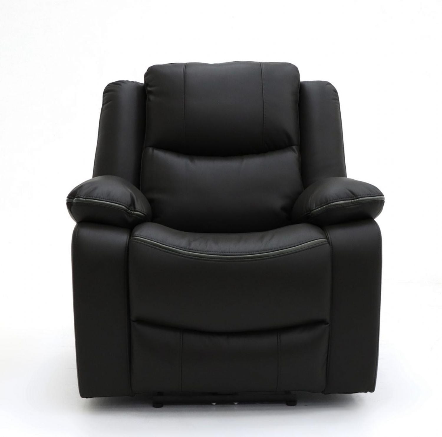 Black Leather Effect Electric Recliner Armchair