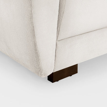 Cream Chenille Fabric 2 Seater Large Convertible Sofabed